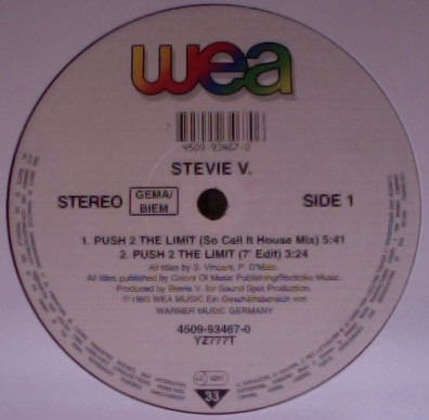Stevie V. - Push 2 The Limit | WEA (4509-93467-0) - 3