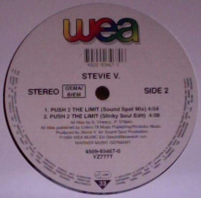 Stevie V. - Push 2 The Limit | WEA (4509-93467-0) - 4