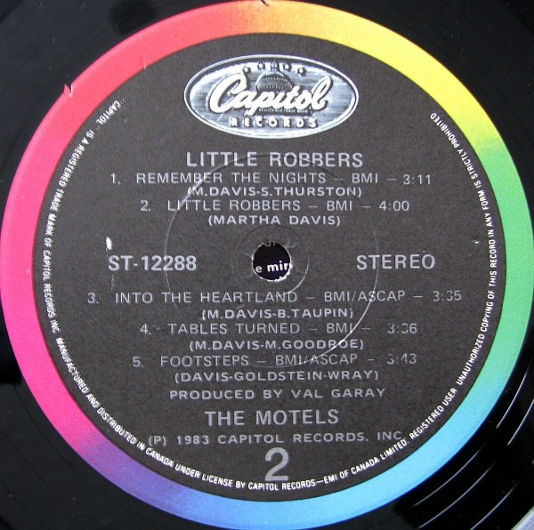 The Motels - Little Robbers | Capitol Records (ST-12288) - 4