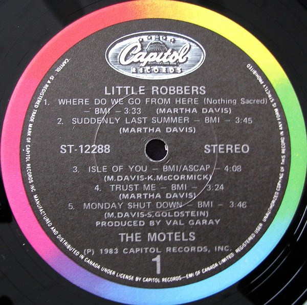 The Motels - Little Robbers | Capitol Records (ST-12288) - 3