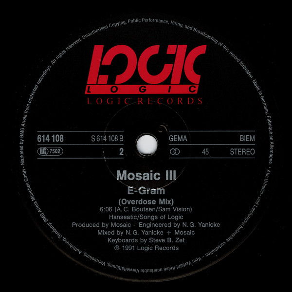 Mosaic Feat. Zyon - Dance Now | Logic Records (614 108) - 4