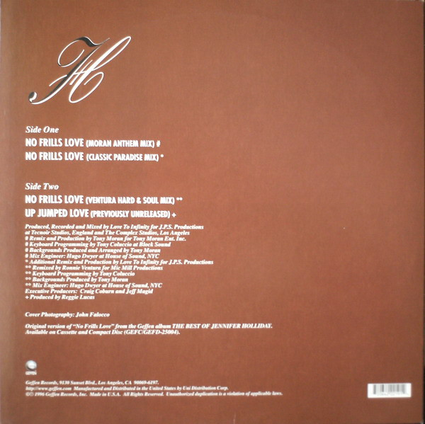 Jennifer Holliday - No Frills Love | Geffen Records (GEF12-22219) - 2 Jennifer Holliday - No Frills Love | Geffen Records (GEF12-22219) - 2
