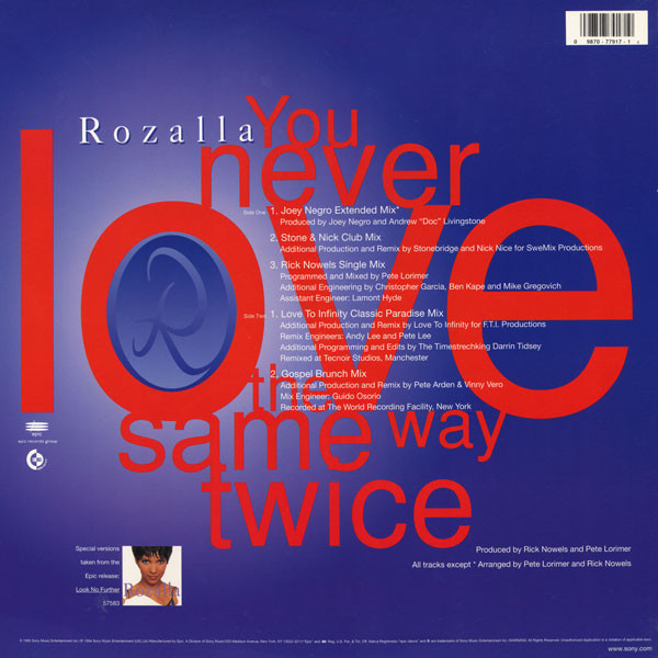 Rozalla - You Never Love The Same Way Twice | Epic Dance (49 77917) - 4