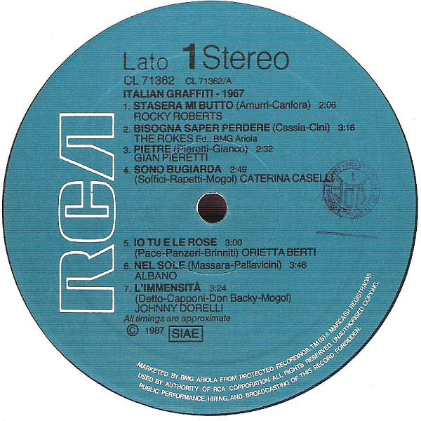 Various - Italian Graffiti 1967 | RCA (CL 71362) - 2 Various - Italian Graffiti 1967 | RCA (CL 71362) - 2