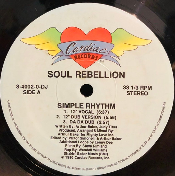 Soul Rebellion - Simple Rhythm | Cardiac Records (3-4002-0-DJ)