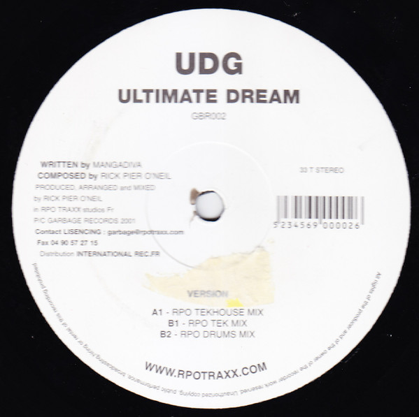 UDG - Ultimate Dream | Garbage Records (GBR 002) - 2 UDG - Ultimate Dream | Garbage Records (GBR 002) - 2