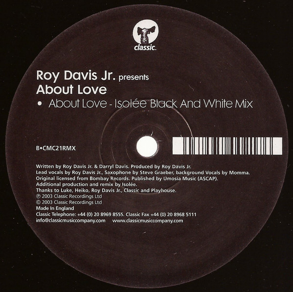 Roy Davis Jr. - About Love (Remixes) | Classic (CMC21RMX) - 4