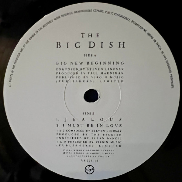 The Big Dish - Big New Beginning | Virgin (VS 776-12) - 3