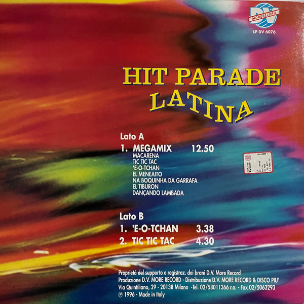 Various - Hit Parade Latina | D.V. More Record (LP DV 6076) - 2 Various - Hit Parade Latina | D.V. More Record (LP DV 6076) - 2