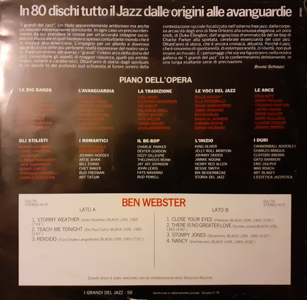 Ben Webster - Ben Webster | Fabbri Editori (GdJ 50) - 2