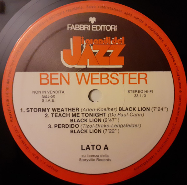 Ben Webster - Ben Webster | Fabbri Editori (GdJ 50) - 3