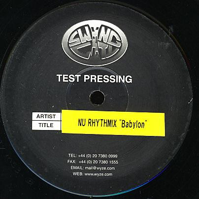 Nu Rhythmix - Babylon | Swing City Records (CITY 1053) - main Nu Rhythmix - Babylon | Swing City Records (CITY 1053) - main