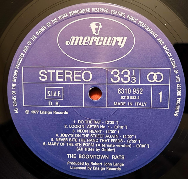 The Boomtown Rats - The Boomtown Rats | Mercury (6310 952) - 2