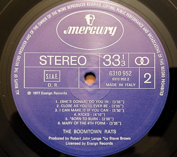 The Boomtown Rats - The Boomtown Rats | Mercury (6310 952) - 3