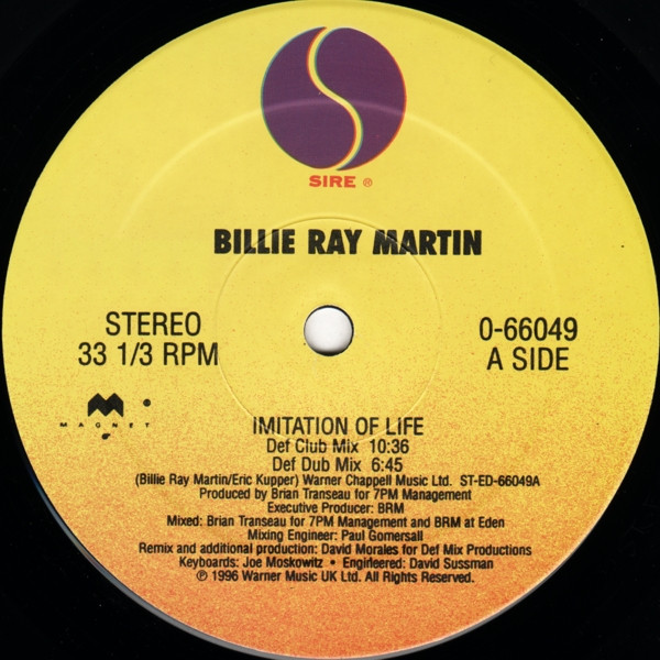 Billie Ray Martin - Imitation Of Life | Sire (0-66049) - 2