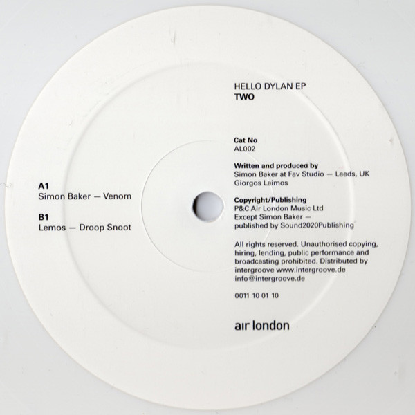 Simon Baker , Lemos - Hello Dylan EP | Air London (AL002) - 3