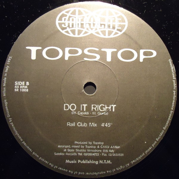 Topstop - Do It Right | Satellite Records (SR 1008) - 4 Topstop - Do It Right | Satellite Records (SR 1008) - 4