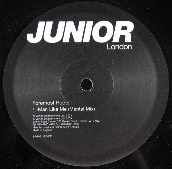 Foremost Poets - Man Like Me | Junior London (BRG061) - 2 Foremost Poets - Man Like Me | Junior London (BRG061) - 2