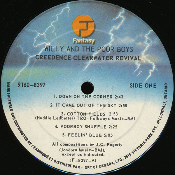 Creedence Clearwater Revival - Willy And The Poor Boys [Vinyl] | Fantasy (8397) - 3