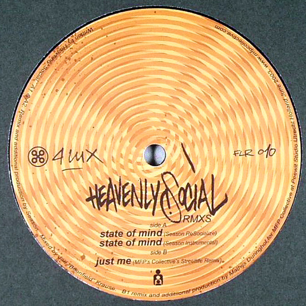 Heavenly Social - State Of Mind / Just Me (Remixes) | 4 Lux (FLR 010) - main