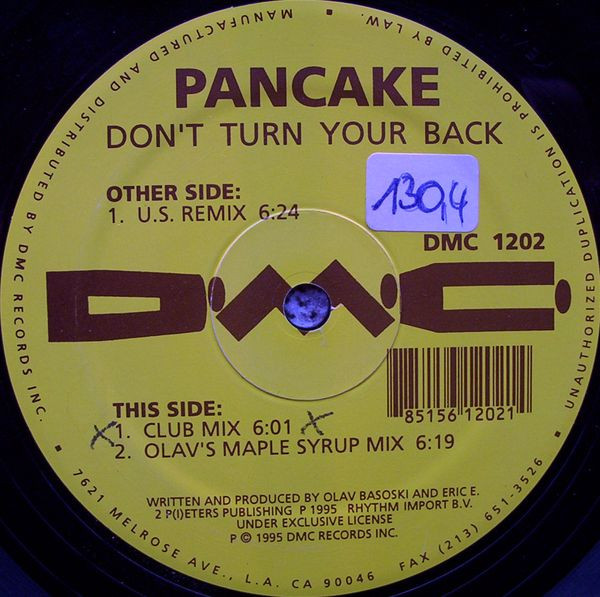 Pancake - Don't Turn Your Back | D·M·C· Records (DMC 1202) - 2 Pancake - Don't Turn Your Back | D·M·C· Records (DMC 1202) - 2