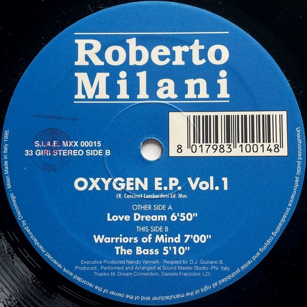 Roberto Milani - Oxygen E.P. Vol. 1 | Metrotraxx (MXX 00015)