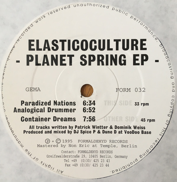 Elasticoculture - Planet Spring EP | Formaldehyd (FORM 032) - 2 Elasticoculture - Planet Spring EP | Formaldehyd (FORM 032) - 2