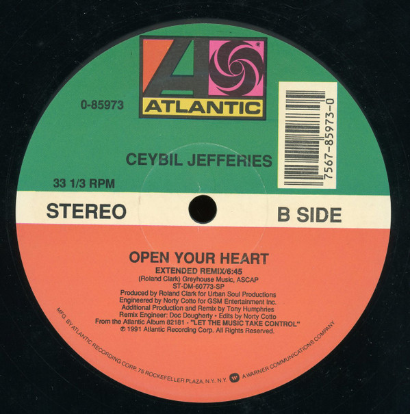 Ceybil Jefferies - Open Your Heart | Atlantic (0-85973) - 2 Ceybil Jefferies - Open Your Heart | Atlantic (0-85973) - 2