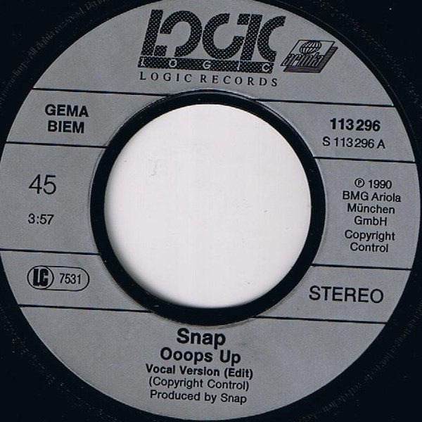 Snap! - Ooops Up | Logic Records (113 296) - 3