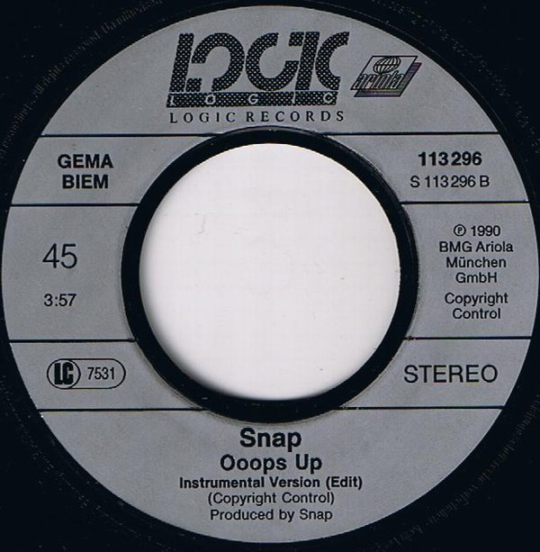 Snap! - Ooops Up | Logic Records (113 296) - 4