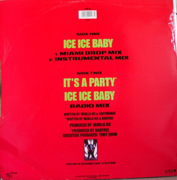 Vanilla Ice - Ice Ice Baby | SBK Records (12SBK 18) - 2