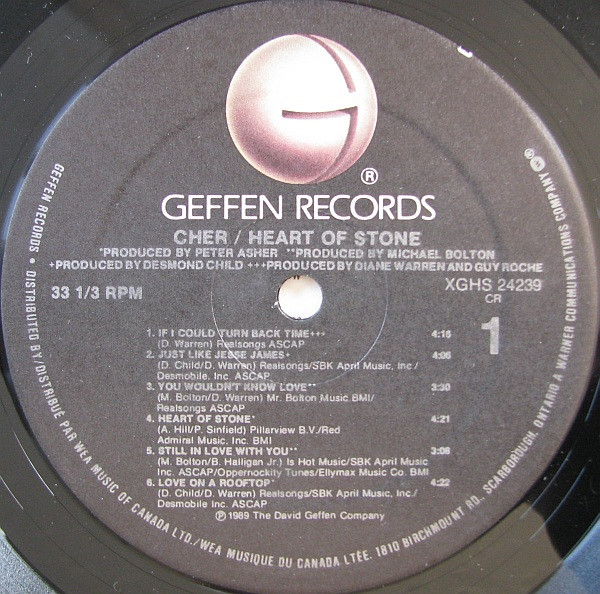 Cher - Heart Of Stone [Vinyl] | Geffen Records (XGHS 24239) - 3