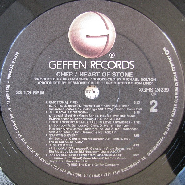 Cher - Heart Of Stone [Vinyl] | Geffen Records (XGHS 24239) - 4