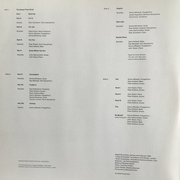 Kenny Wheeler - Music For Large & Small Ensembles | ECM Records (ECM 1415/16) - 2 Kenny Wheeler - Music For Large & Small Ensembles | ECM Records (ECM 1415/16) - 2