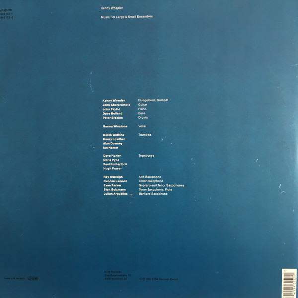 Kenny Wheeler - Music For Large & Small Ensembles | ECM Records (ECM 1415/16) - 4 Kenny Wheeler - Music For Large & Small Ensembles | ECM Records (ECM 1415/16) - 4