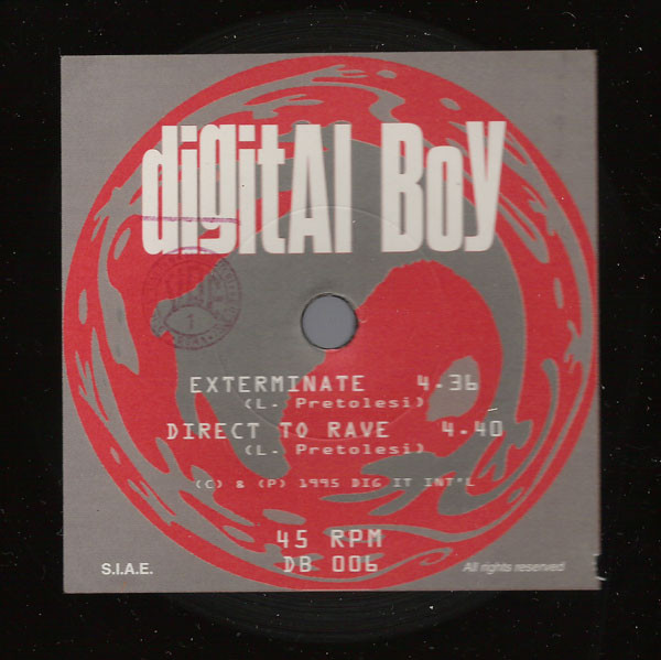 Digital Boy - Exterminate / Direct To Rave | D-Boy Records (DB 006) - 3