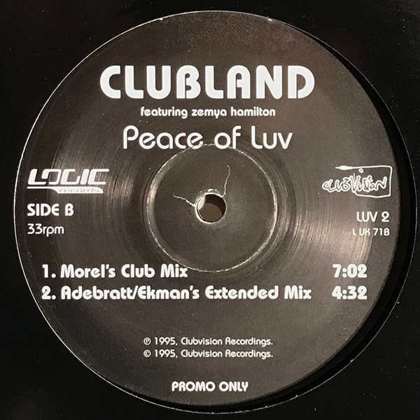 Clubland Featuring Zemya Hamilton - Peace Of Luv | Clubvision Recordings (LUV 2) - 2 Clubland Featuring Zemya Hamilton - Peace Of Luv | Clubvision Recordings (LUV 2) - 2
