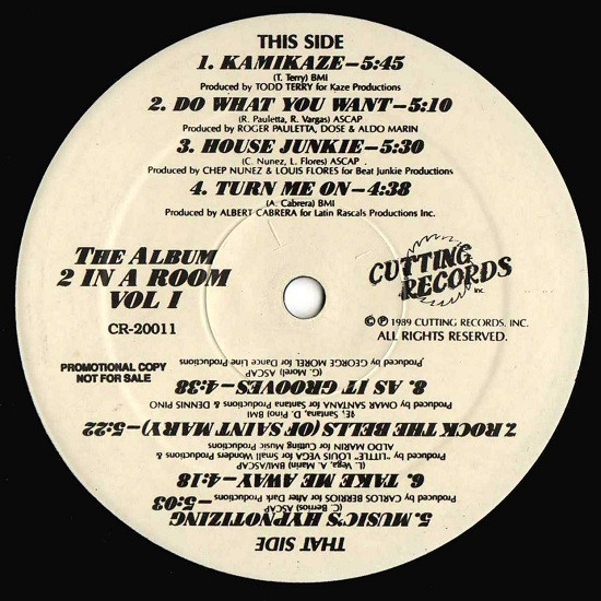2 In A Room - The Album Vol. 1 | Cutting Records (CR-2001; CR-20011) - 3