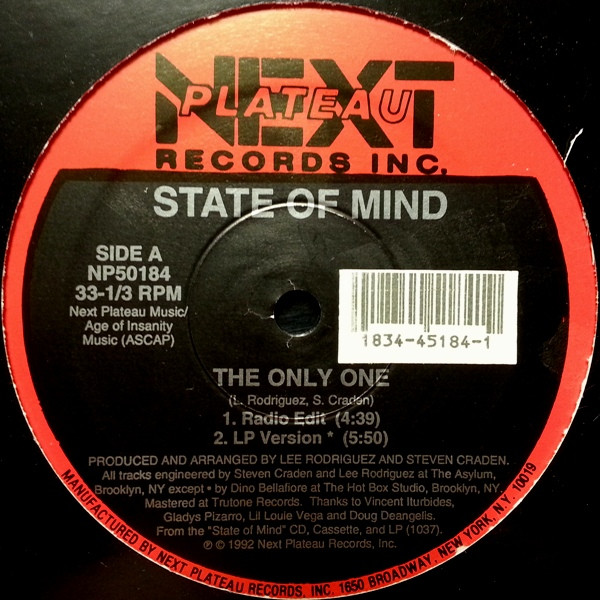 State Of Mind - The Only One | Next Plateau Records Inc. (NP 50184) - main State Of Mind - The Only One | Next Plateau Records Inc. (NP 50184) - main
