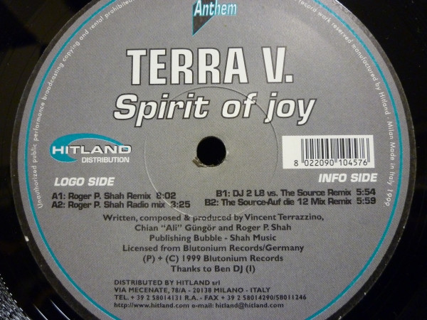Terra V. - Spirit Of Joy | Anthem (ATH 009) - main