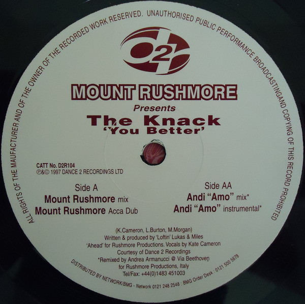 Mount Rushmore Presents The Knack - You Better | Dance 2 Recordings (D2R 104) - 3 Mount Rushmore Presents The Knack - You Better | Dance 2 Recordings (D2R 104) - 3