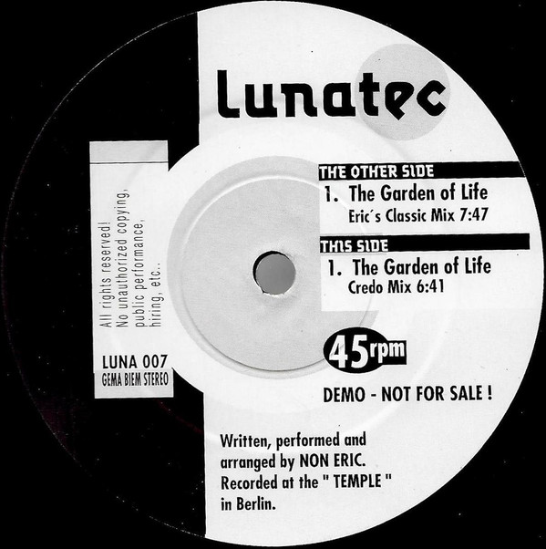 Dee Rex - The Garden Of Life | Lunatec (LUNA 007) - main