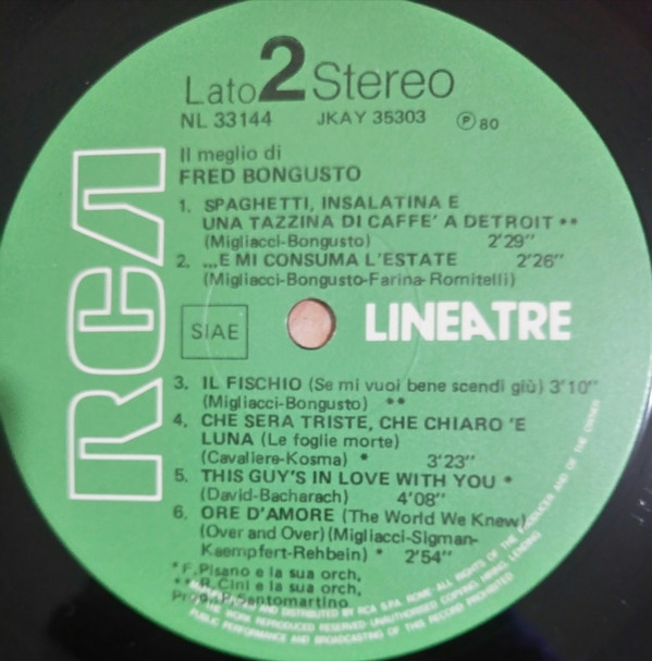 Fred Bongusto - Il Meglio Di Fred Bongusto | RCA (NL 33144) - 4 Fred Bongusto - Il Meglio Di Fred Bongusto | RCA (NL 33144) - 4