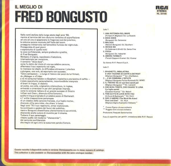Fred Bongusto - Il Meglio Di Fred Bongusto | RCA (NL 33144) - 2 Fred Bongusto - Il Meglio Di Fred Bongusto | RCA (NL 33144) - 2