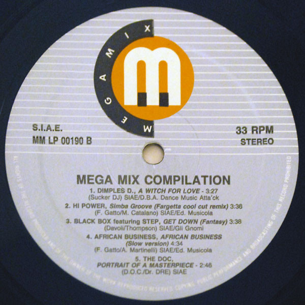 Albertino  &  Molella  &  Various - The Original Mega Mix Vol. 1 | Megamix (MM LP 00190) - 4