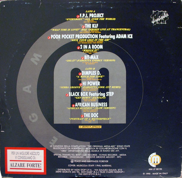 Albertino  &  Molella  &  Various - The Original Mega Mix Vol. 1 | Megamix (MM LP 00190) - 2
