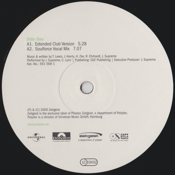 J. Supreme  &  Cheryl Lynn - Your Love (Encore) | Zeitgeist (561 568-1) - 5