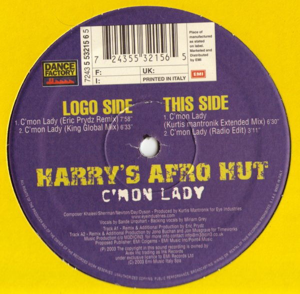 Harry's Afro Hut - C'Mon Lady | Dance Factory (7243 5 53215 6 5)