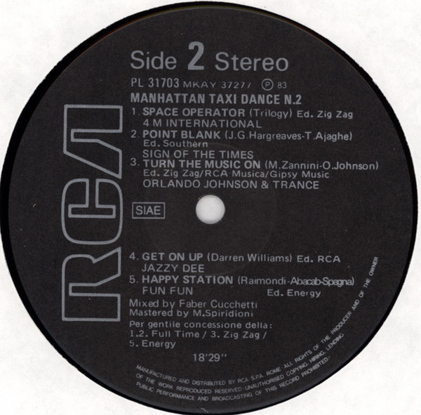 Various - Manhattan Taxi Dance N. 2 | RCA (PL 31703) - 4