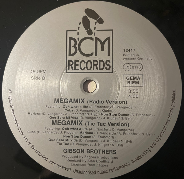 Gibson Brothers - Megamix | BCM Records (12417) - 4 Gibson Brothers - Megamix | BCM Records (12417) - 4
